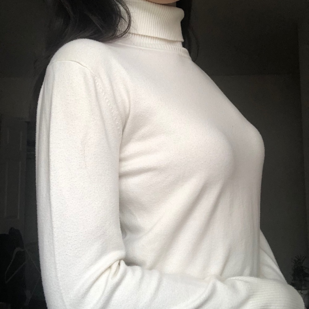 White Turtle Neck